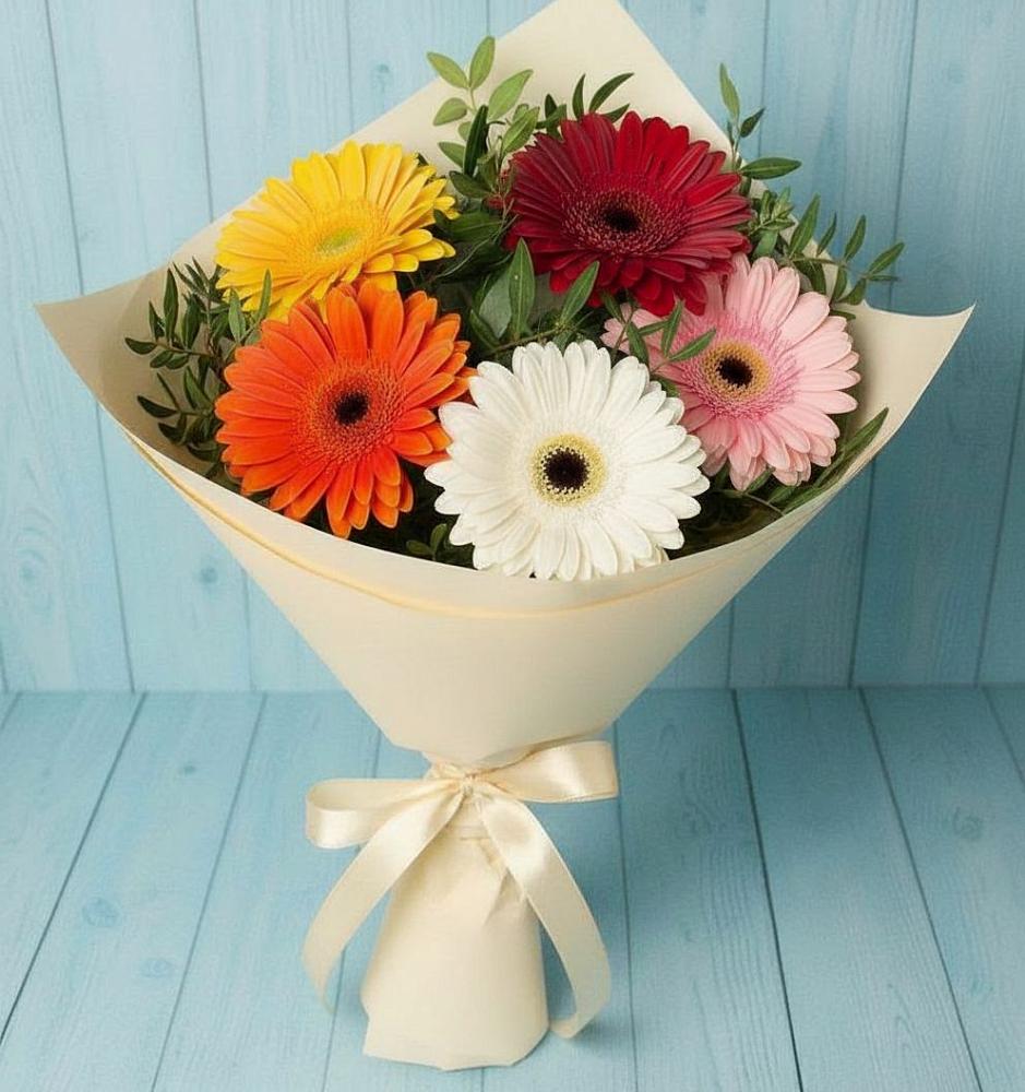 Букет цветов из: Герберы в Задонске