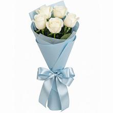 Букет 5 Белых роз Проуд в Задонске