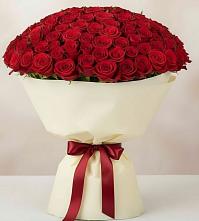 Букет 101 Красная роза Милано в Задонске