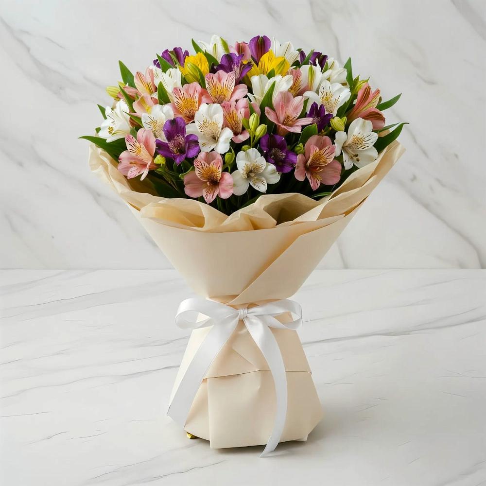 Букет цветов из: Альстромерии в Задонске