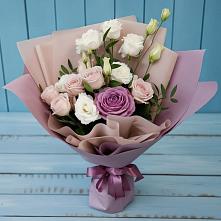 Букет цветов из:  Розы и Лизиантусы в Задонске