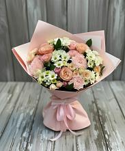 Букет цветов из:  Гвоздики, Розы и Хризантемы в Задонске