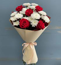 Букет цветов из:  Розы и Хризантемы в Задонске