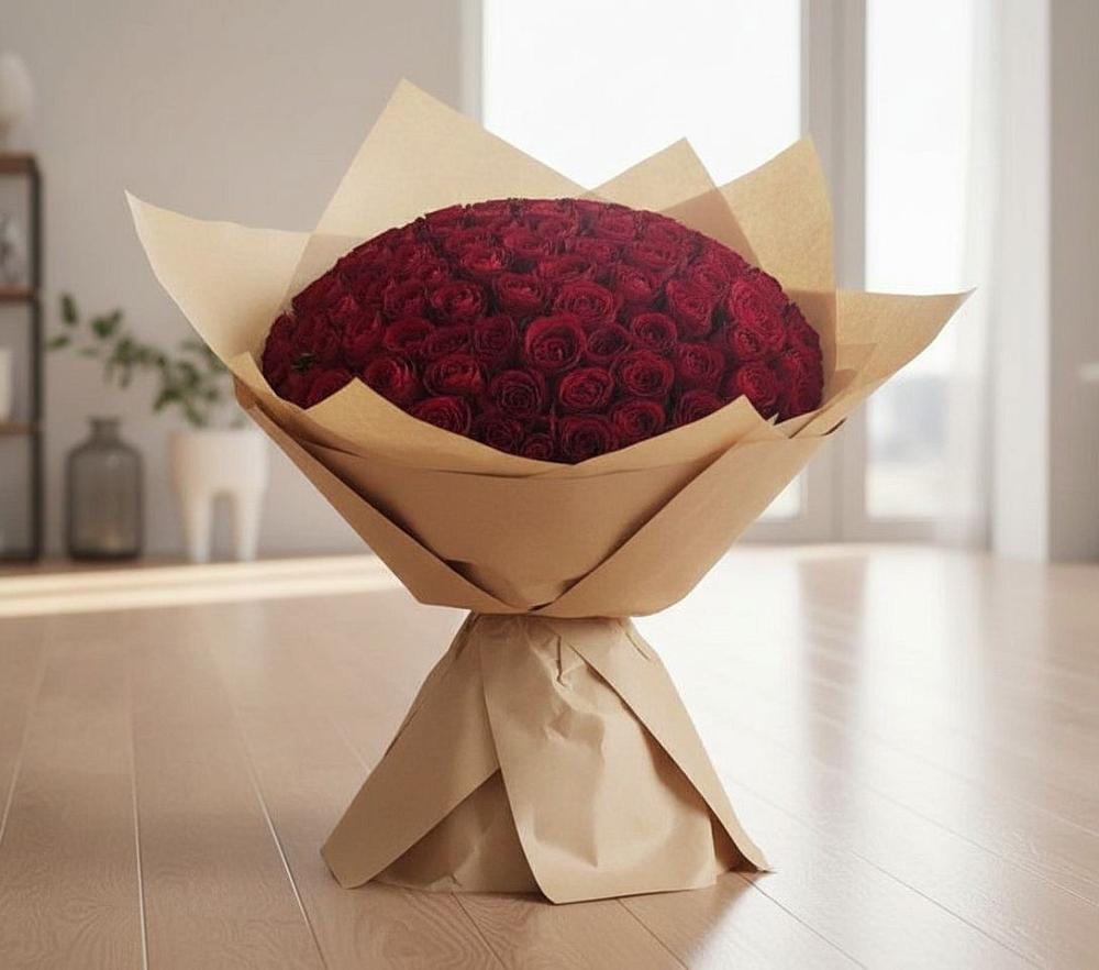 Букет 101 Красная роза в Задонске