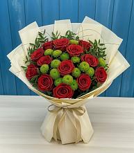 Букет цветов из:  Розы и Хризантемы в Задонске