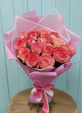 Букет 15 Розовых роз Равель в Задонске