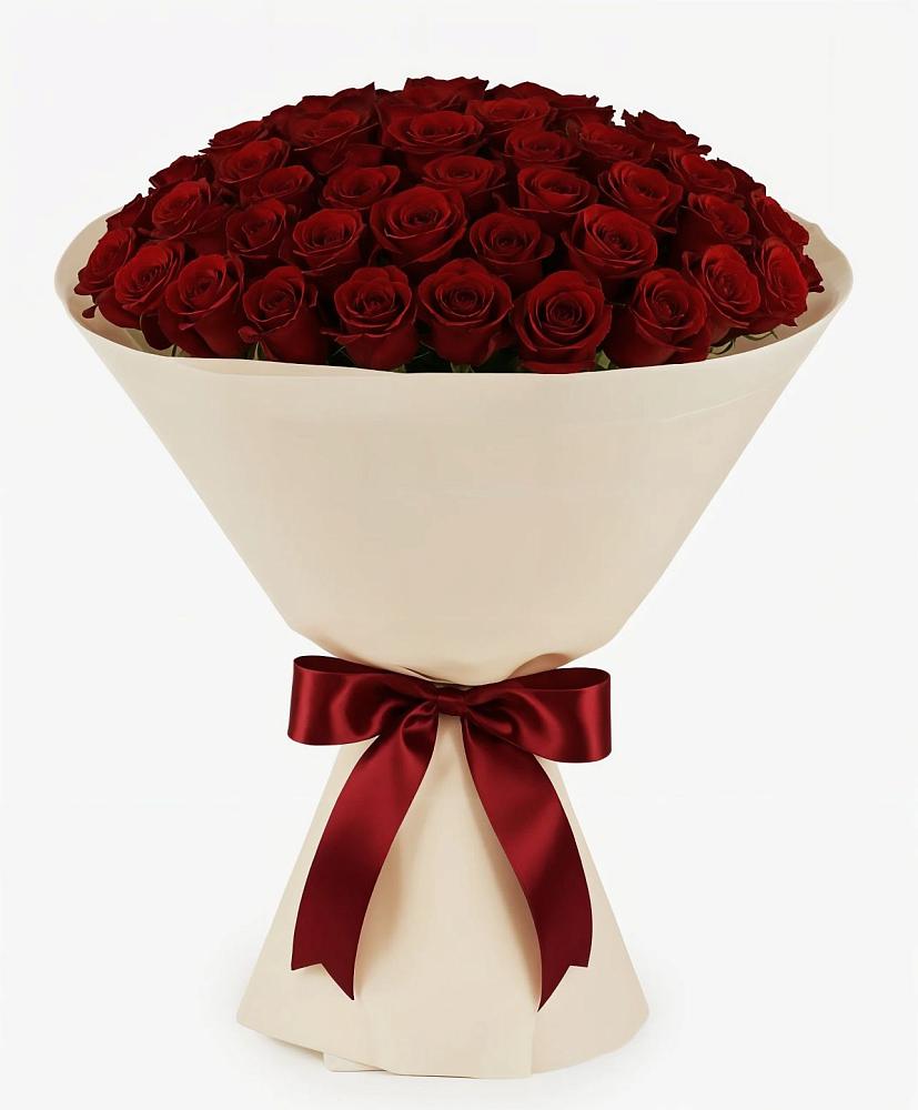 Букет 101 Бордовая роза Блэк Бакарра в Задонске