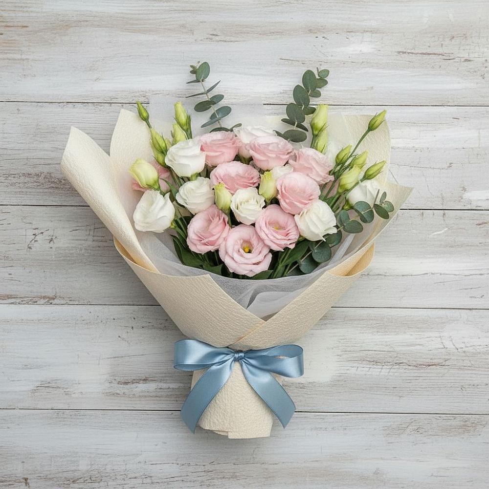 Букет цветов из: Лизиантусы в Задонске